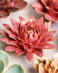 Ceramic Flower Wall Art | Blush Pink Strawflower