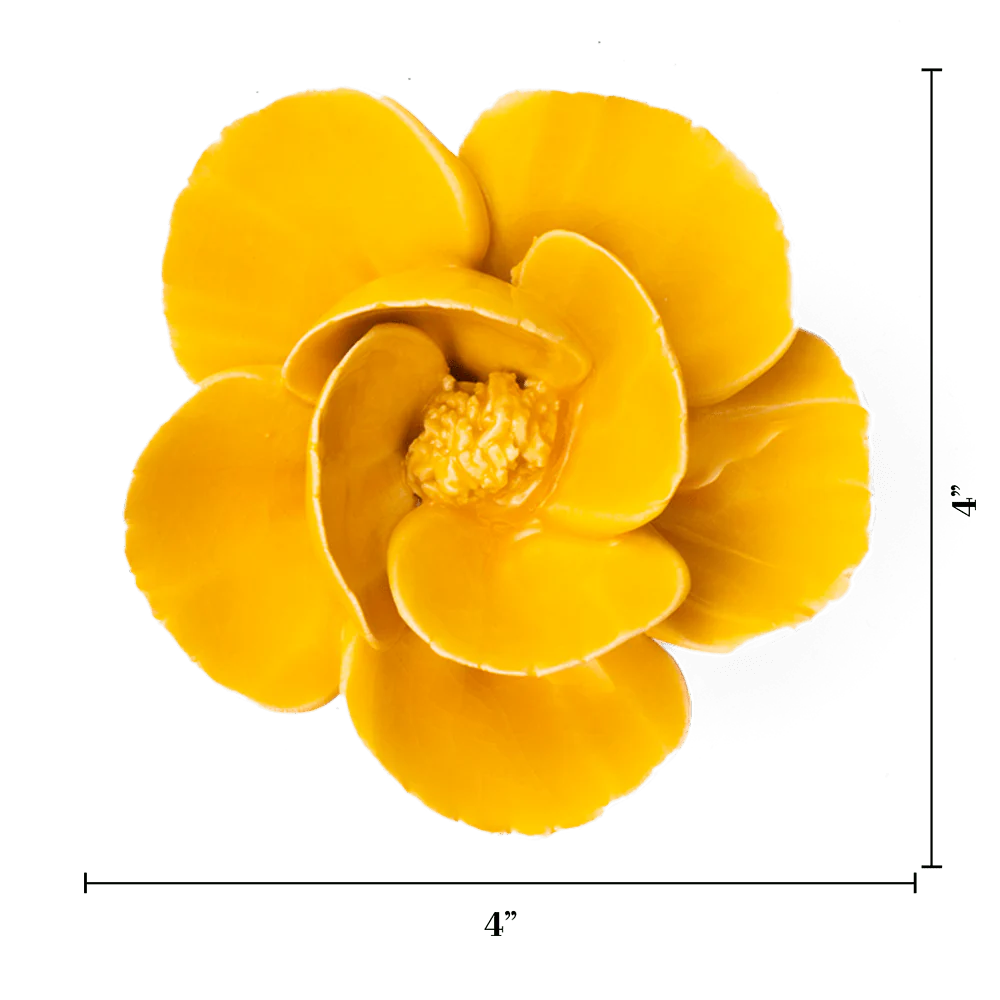 Bring everlasting blooms into your space with ceramic flowers—beautiful, handmade pieces that add a touch of nature-inspired charm without the upkeep. Each flower comes packaged in a lovely gift box and features a keyhole back, so you can display it on a wall or style it on a tabletop. Perfect for creating a blooming statement that never fades.