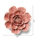 Ceramic Flower Wall Art | Champagne Pink Rose