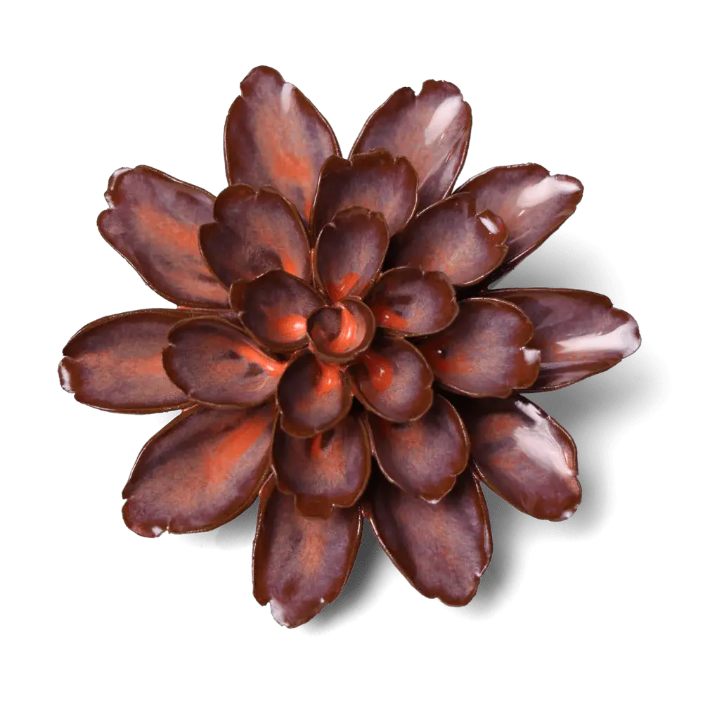Ceramic Flower Wall Art | Peach Mocha Cornflower