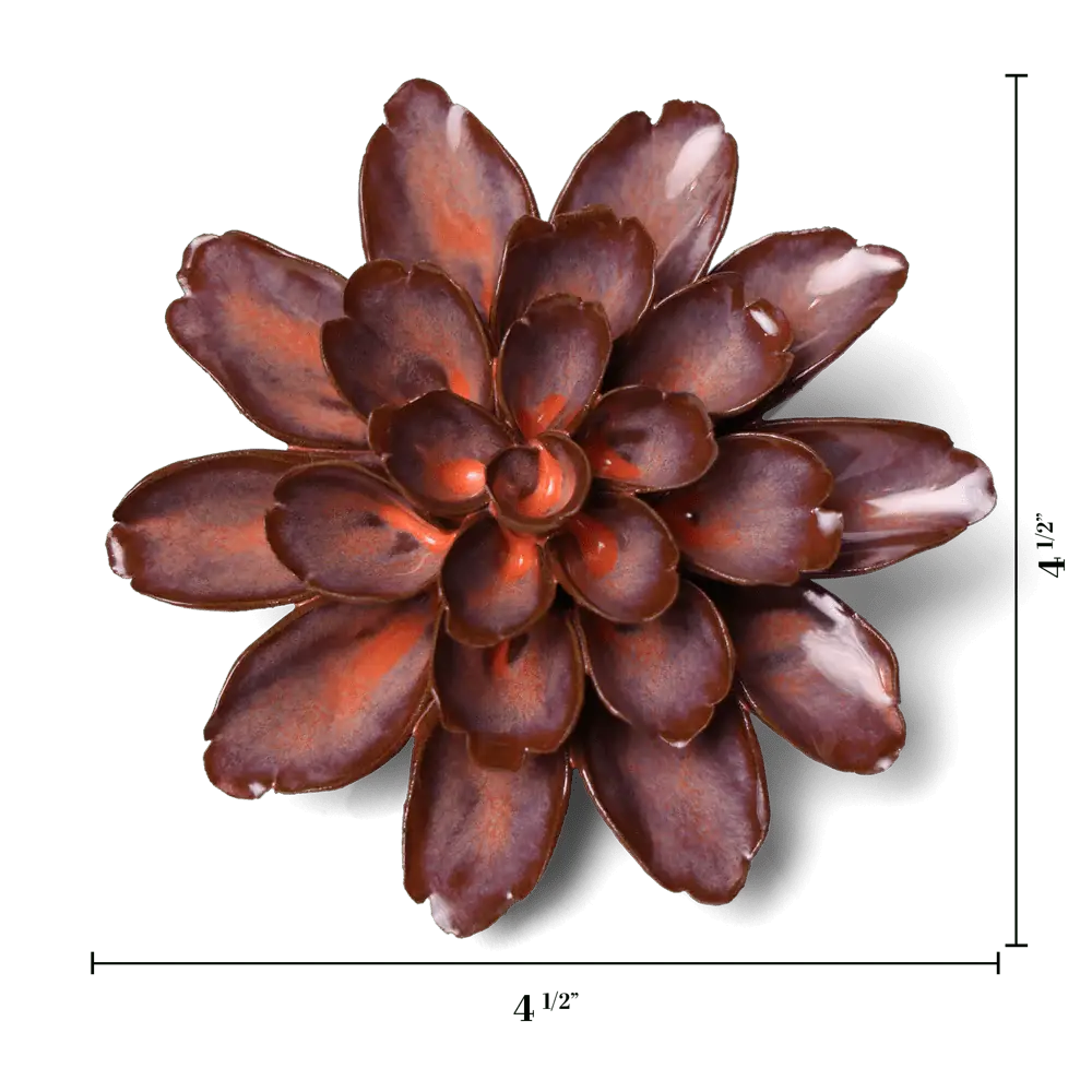 Ceramic Flower Wall Art | Peach Mocha Cornflower