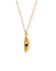 Gold-filled Paper Boat Charm Necklace