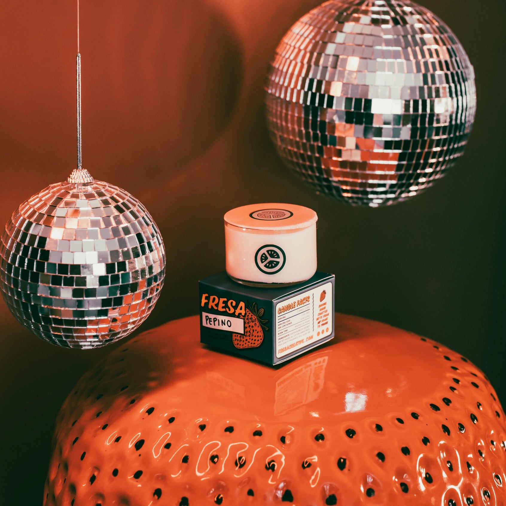 Bring summer vibes home with this Cucumber Candle—fresh, garden-picked cucumber scent with hints of dirt and vines. Made by Fresa Creative, a Latina-owned brand.