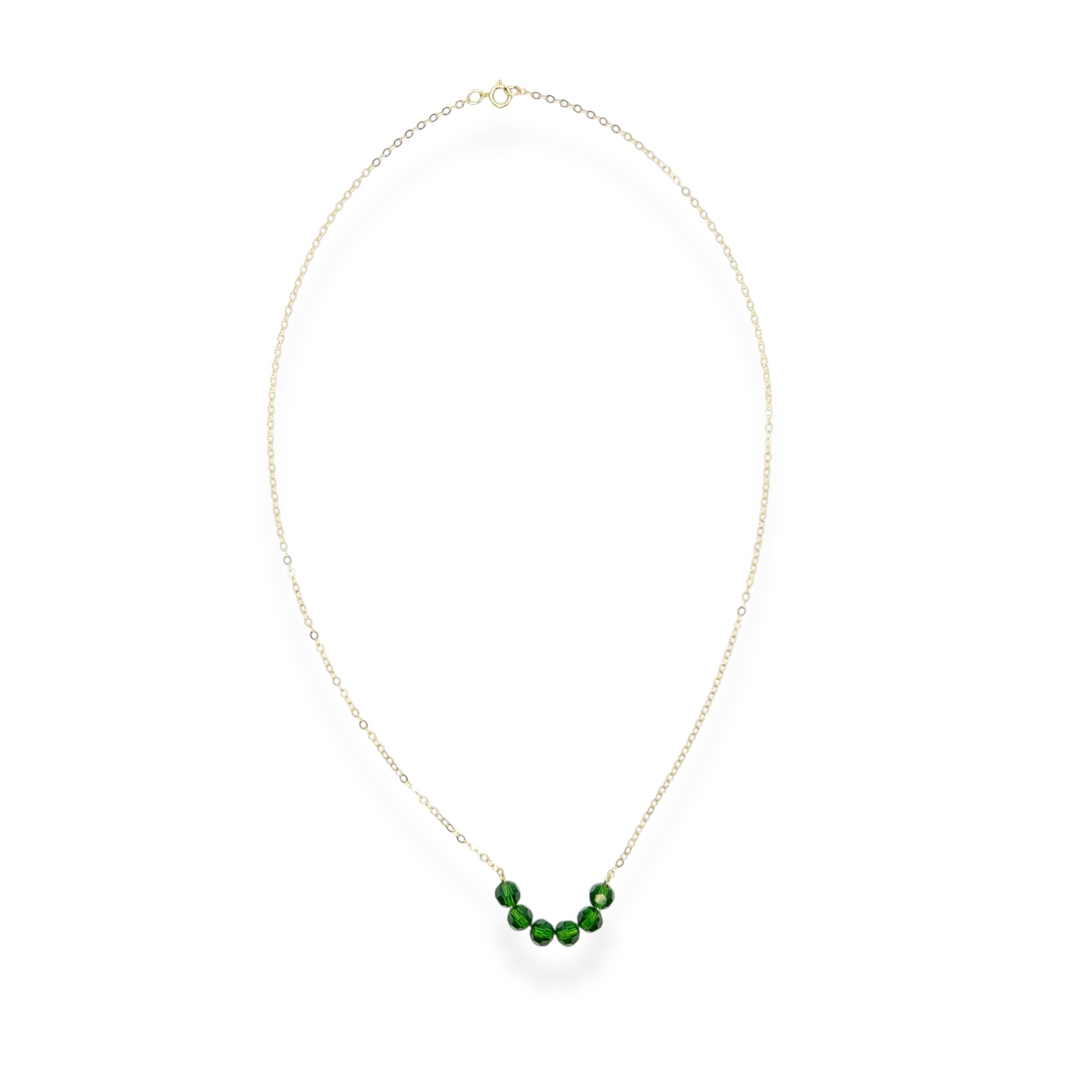 The Crystal Arc Necklace brings a playful twist to a minimal silhouette. Featuring a smooth, curved, colorful crystal arc, it’s designed to rest beautifully along your neckline. This piece adds an effortless pop of color that’s perfect for layering or wearing solo when you want a simple statement.