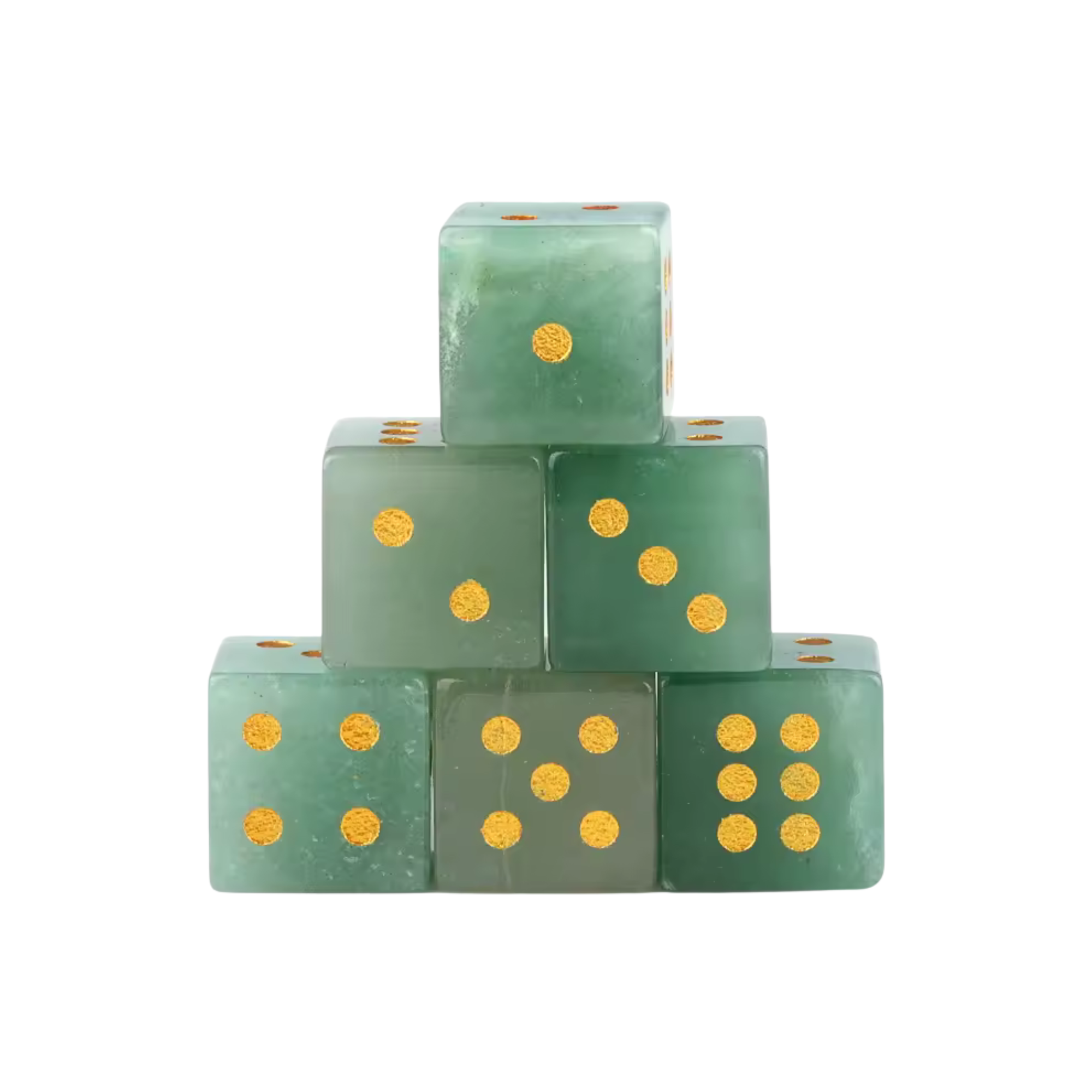 Roll with a little extra magic. These crystal dice are carved from natural gemstones and finished with engraved gold numbers, turning a classic game piece into something truly special. Each one features its own unique colors and patterns, so no two are exactly alike. Whether you’re upgrading game night or picking out a thoughtful gift, this is a small detail that makes a big impression. Available in Indian Agate, Clear Quartz, Tiger Eye, and Green Aventurine.