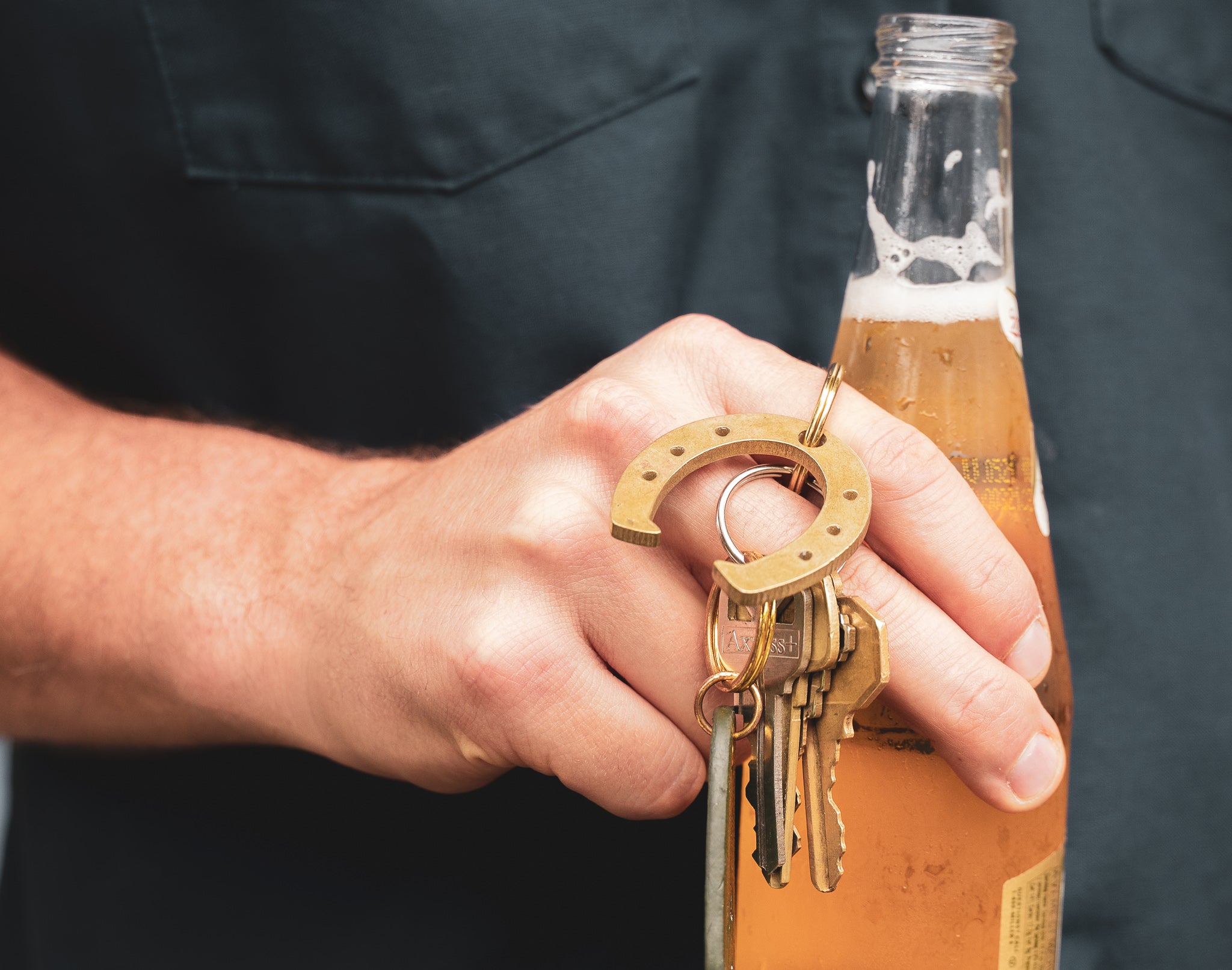 Lucky Horseshoe Bottle Opener Keychain