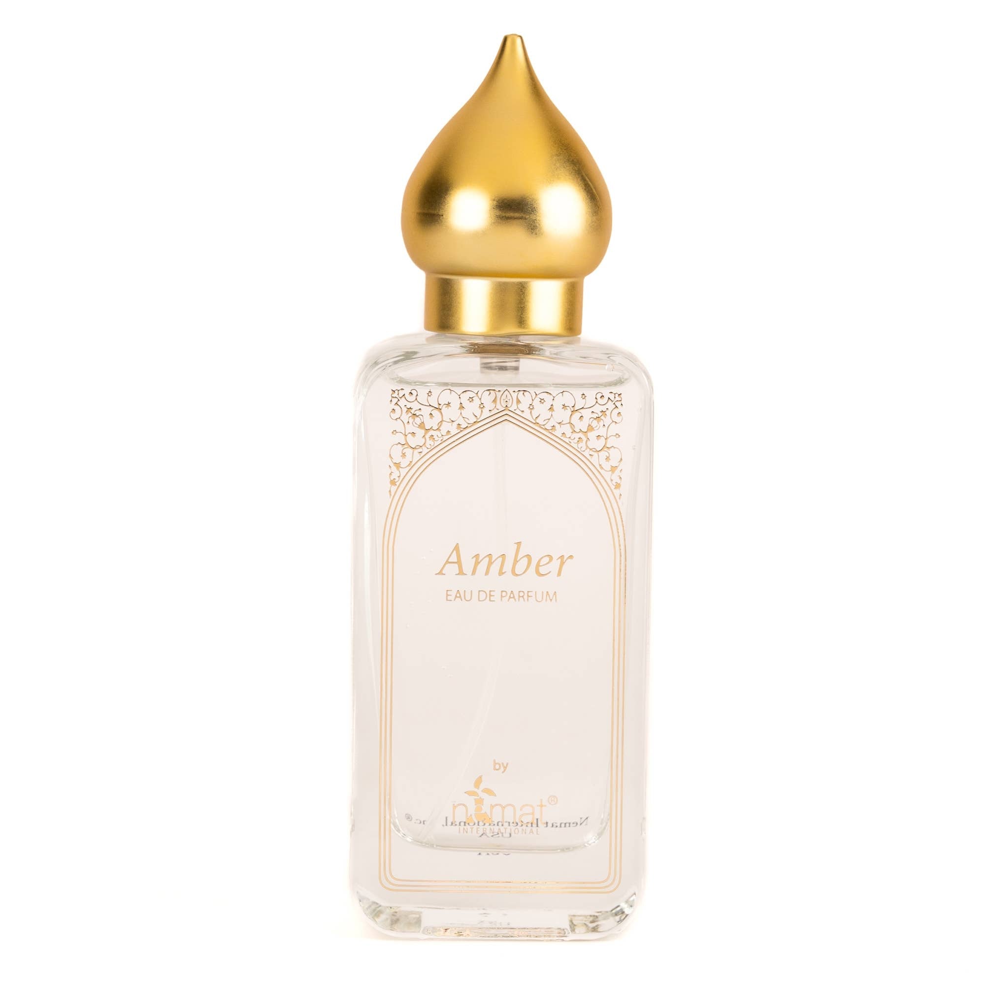 Nemat’s Amber Eau de Parfum combines fresh floral, woody, and clean musk notes, creating a timeless, subtle fragrance that blends with your body chemistry for a unique scent.