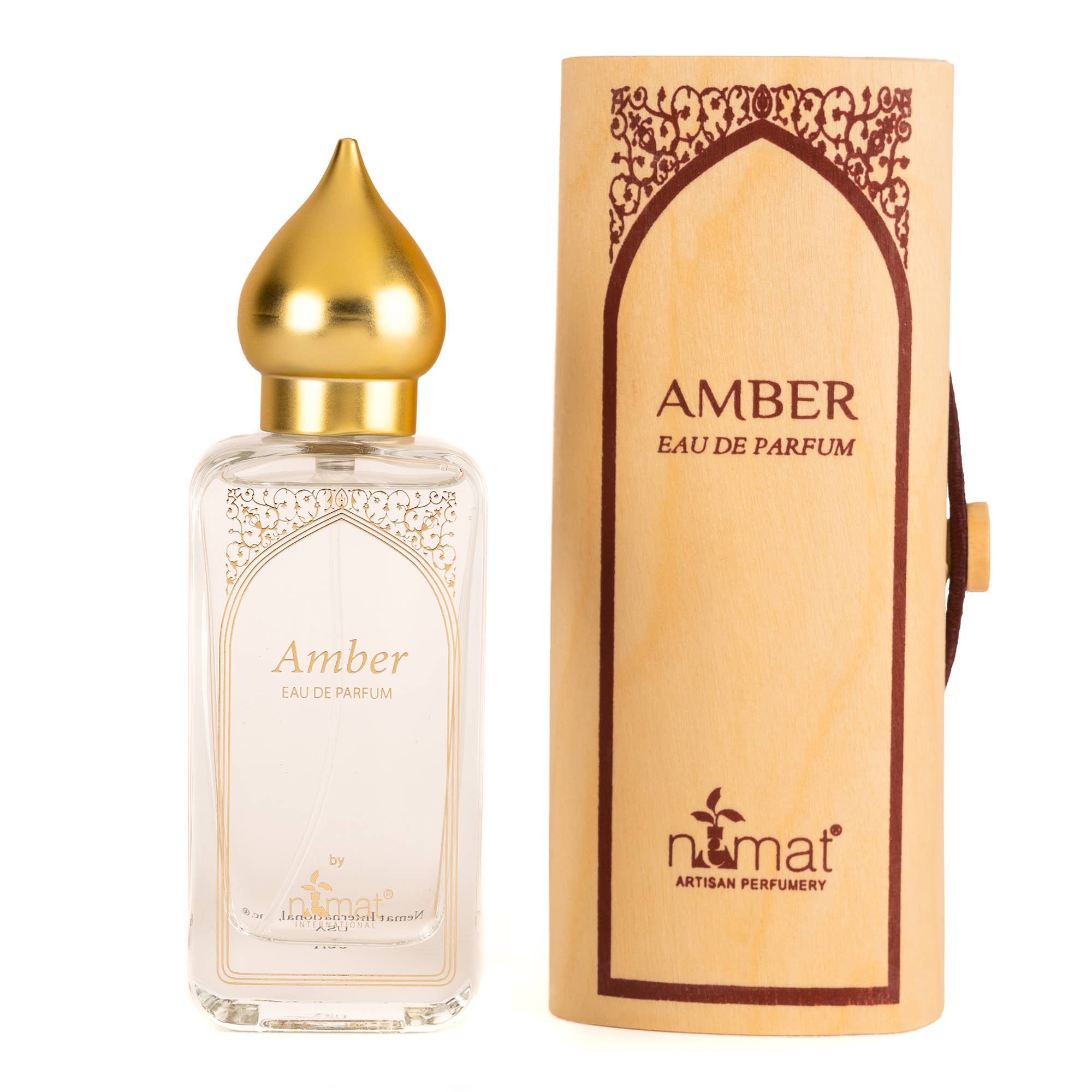 Nemat’s Amber Eau de Parfum combines fresh floral, woody, and clean musk notes, creating a timeless, subtle fragrance that blends with your body chemistry for a unique scent.