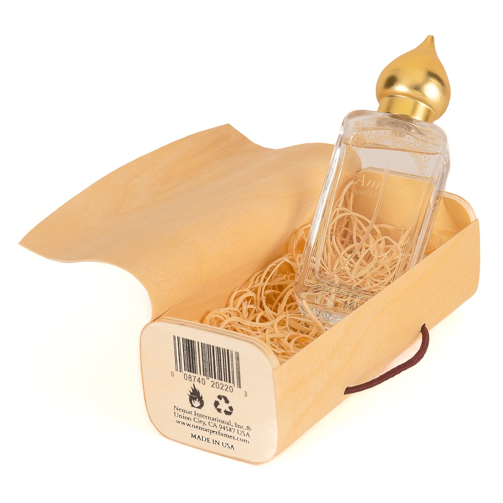 Nemat’s Amber Eau de Parfum combines fresh floral, woody, and clean musk notes, creating a timeless, subtle fragrance that blends with your body chemistry for a unique scent.