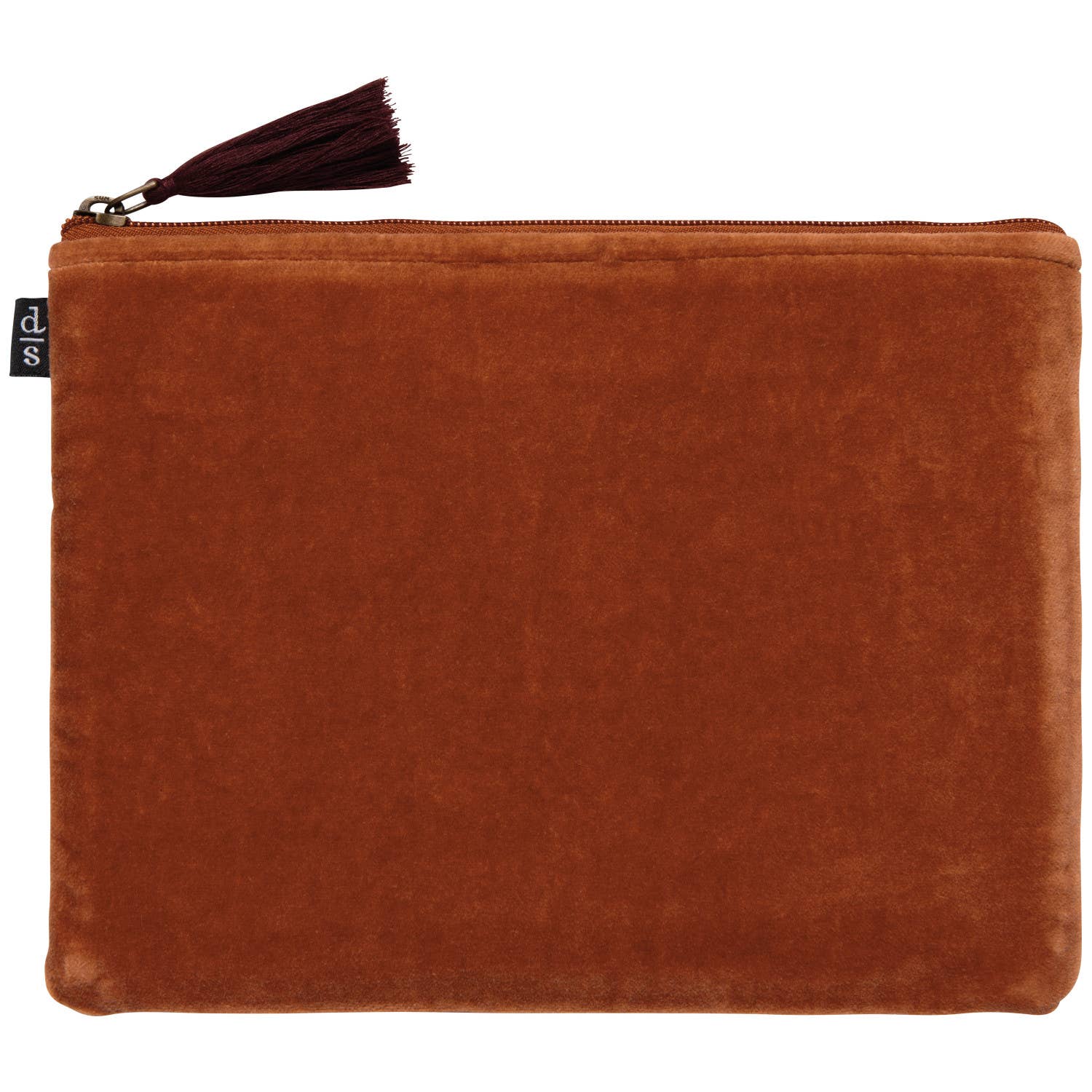 Tucked in a tote or at hand on the vanity, this pouch with embroidered design and tassel detail give everyday routines a beautiful boost. Detailed borders outline this creature's story with an intricate, tile-like frame. Follow the hare into a land where imagination wanders and worldly wisdom is shared through tales as old as time with this design from the Folktale Collection.