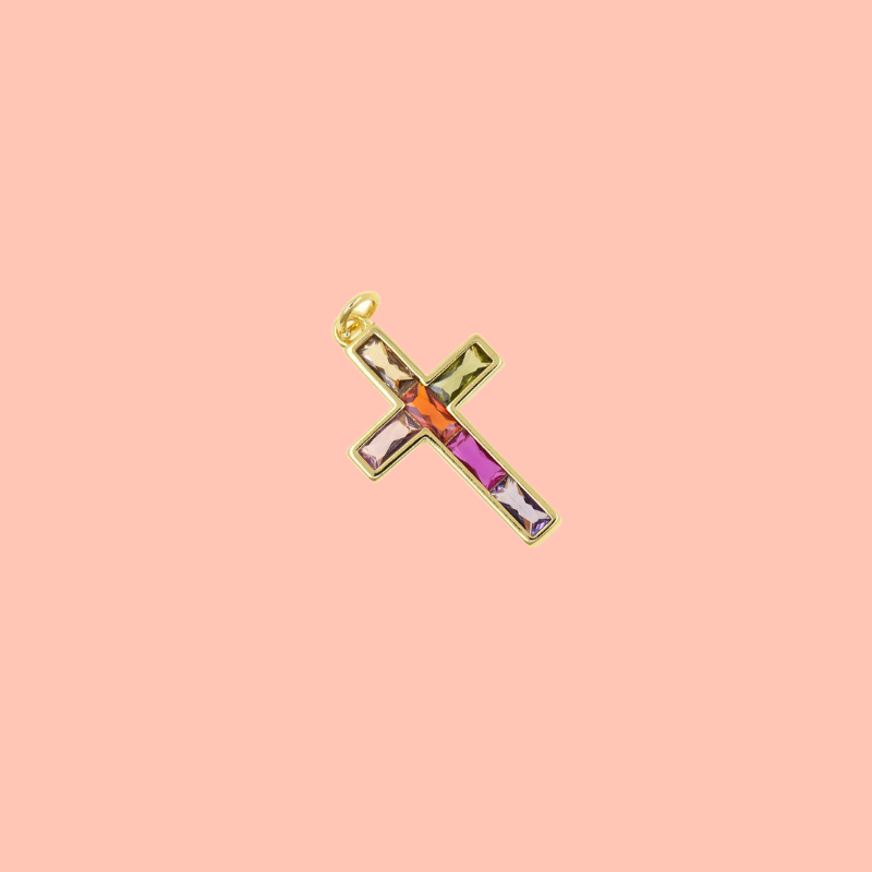 Charm | Gemstone Cross