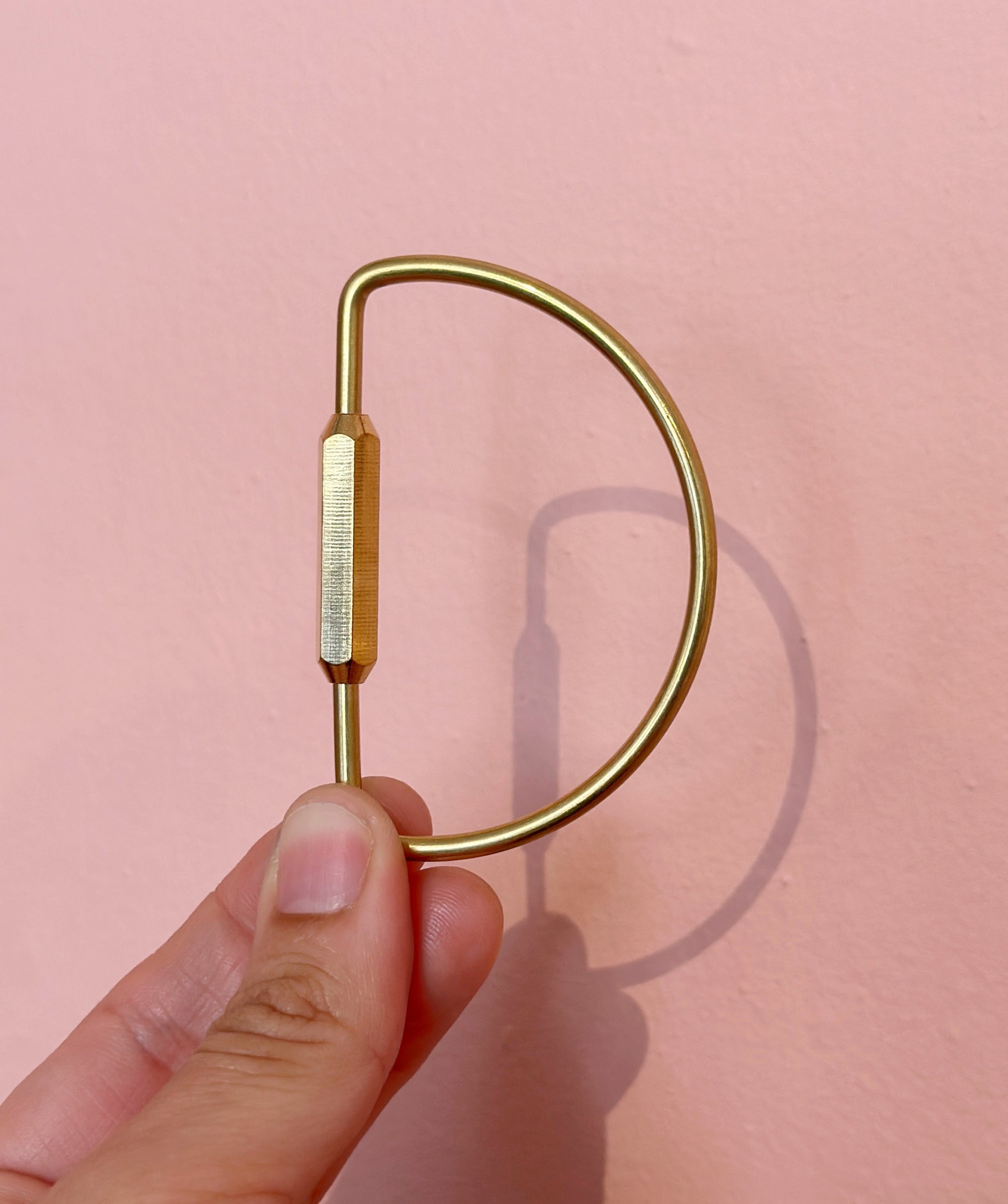 Brass Keychain | Geometric Shapes
