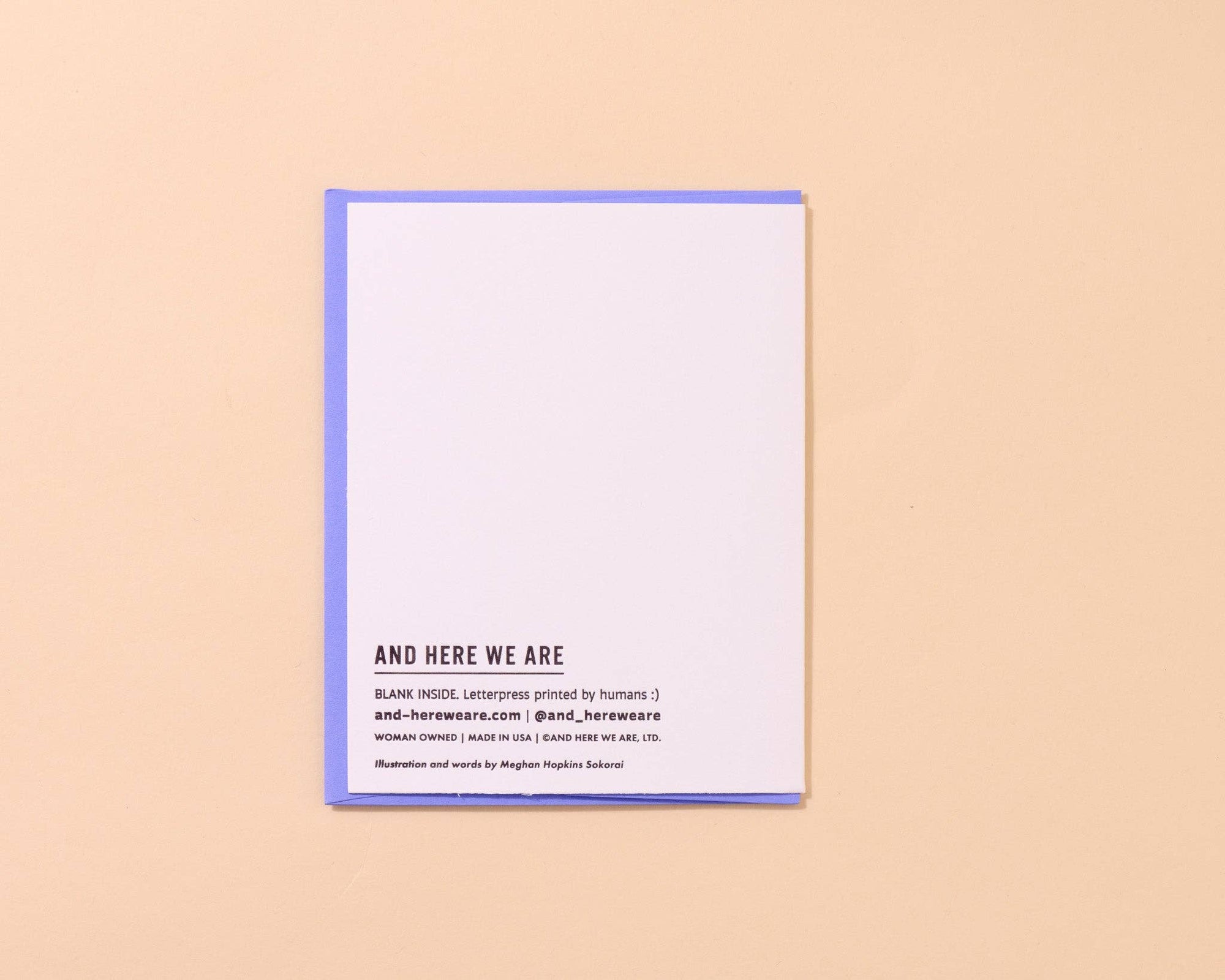 Greeting card with text on a beige background
