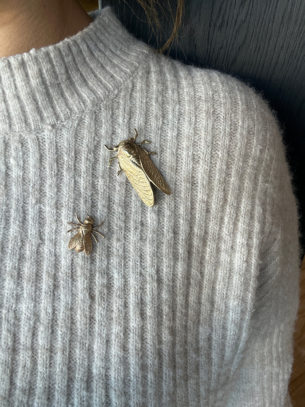 Insect Pin | Brass Cicada