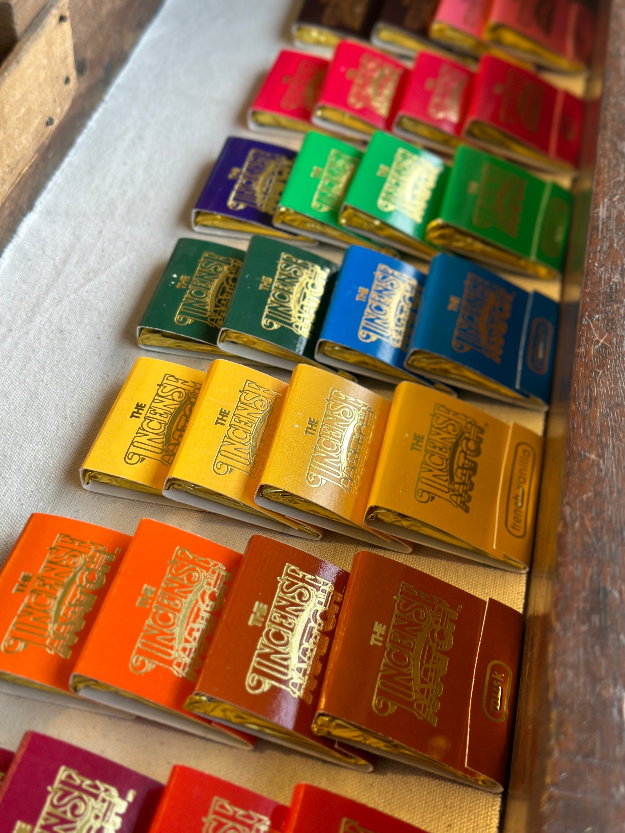 Incense matches are a portable, quick scent solution. Light for instant aromatherapy, fragrance refresh, or calming incense on the go or at home.