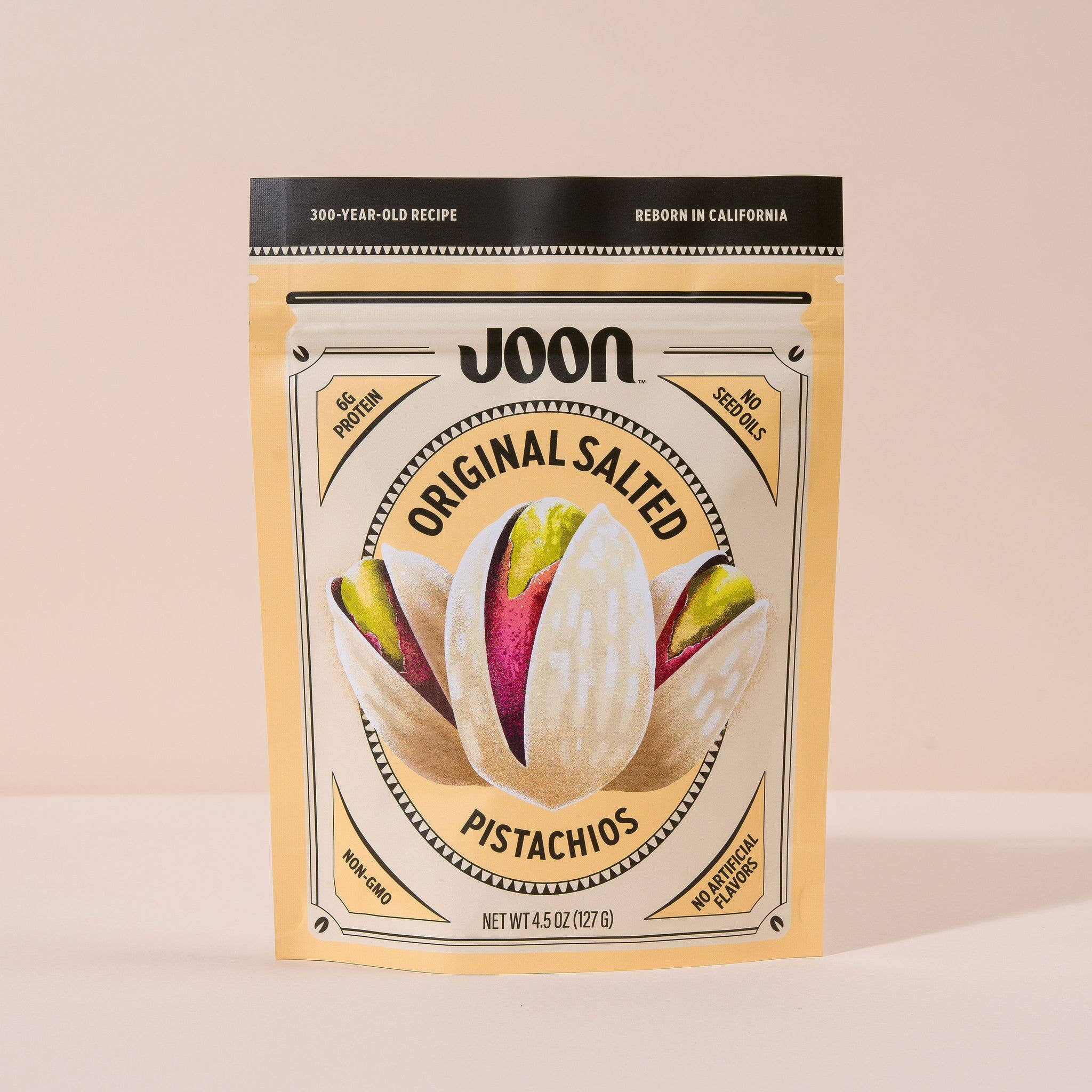 Creamy, crunchy pistachios made from a 300-year-old recipe. No seed oils or additives—just pure flavor. Perfect for snacking or pairing with cheese.