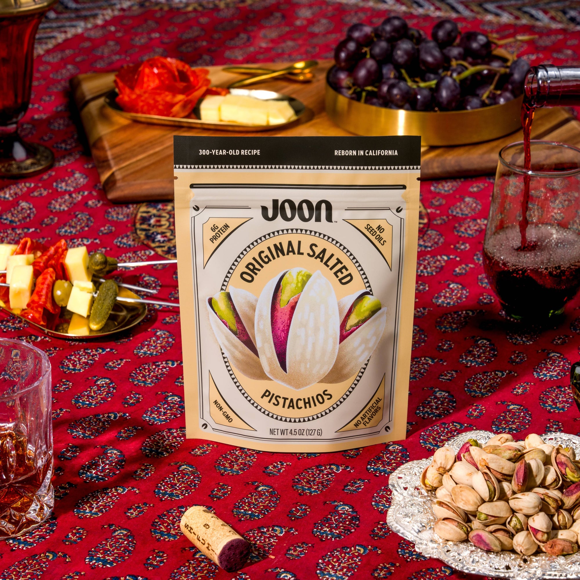 Creamy, crunchy pistachios made from a 300-year-old recipe. No seed oils or additives—just pure flavor. Perfect for snacking or pairing with cheese.