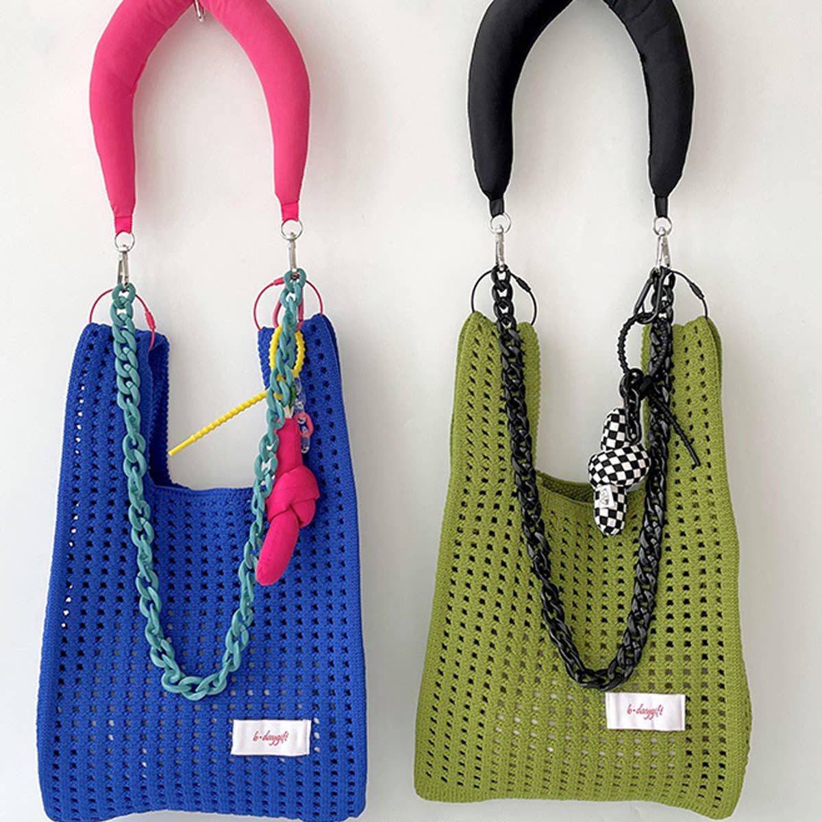 Give your daily style a playful pop with this bright blue knit shoulder bag. Its open, airy weave keeps things lightweight, while the roomy shape makes it perfect for errands, outings, and everything in between. Soft, flexible, and easy to style, it adds a fun hit of texture to any look.
