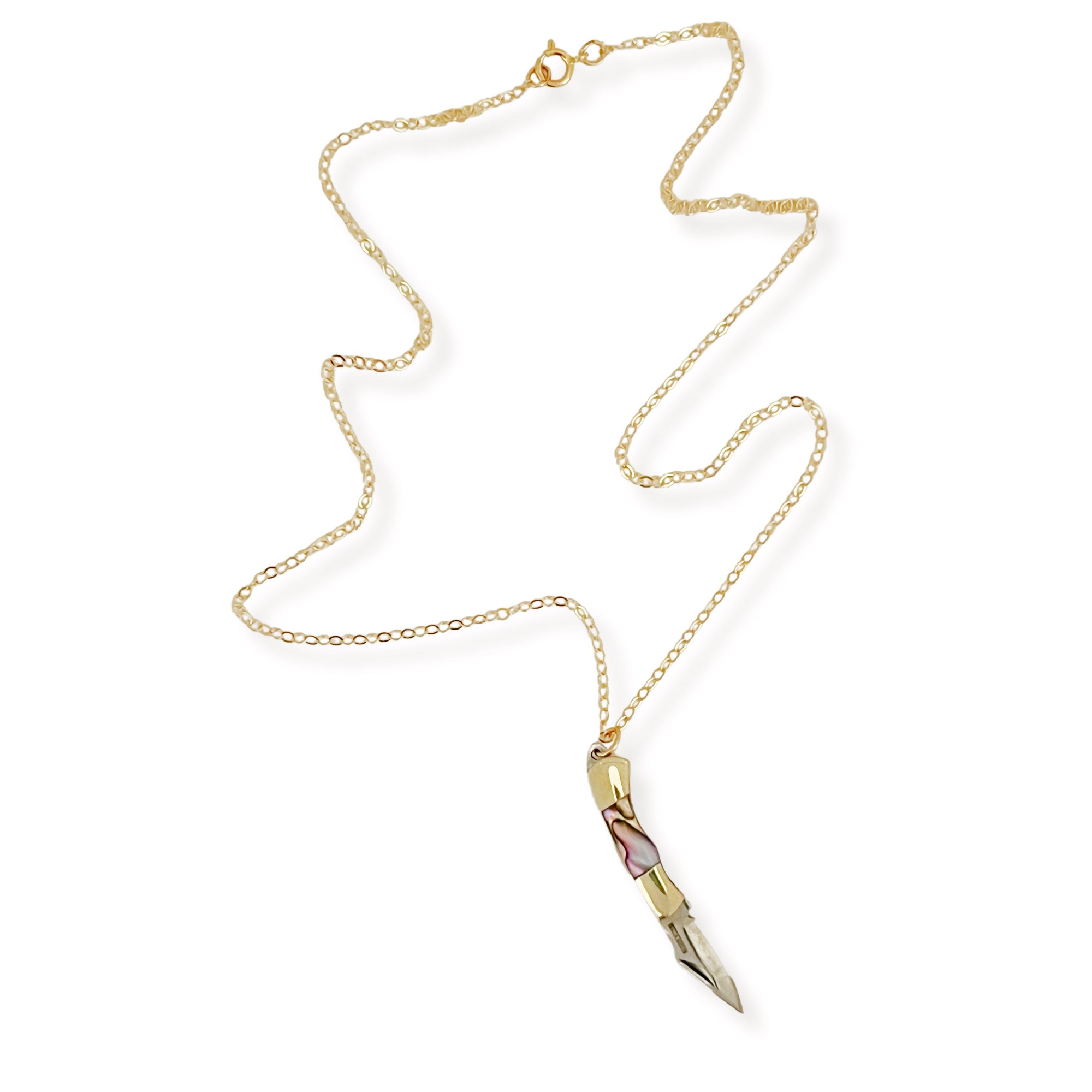 Mini Mother of Pearl Knife Necklace