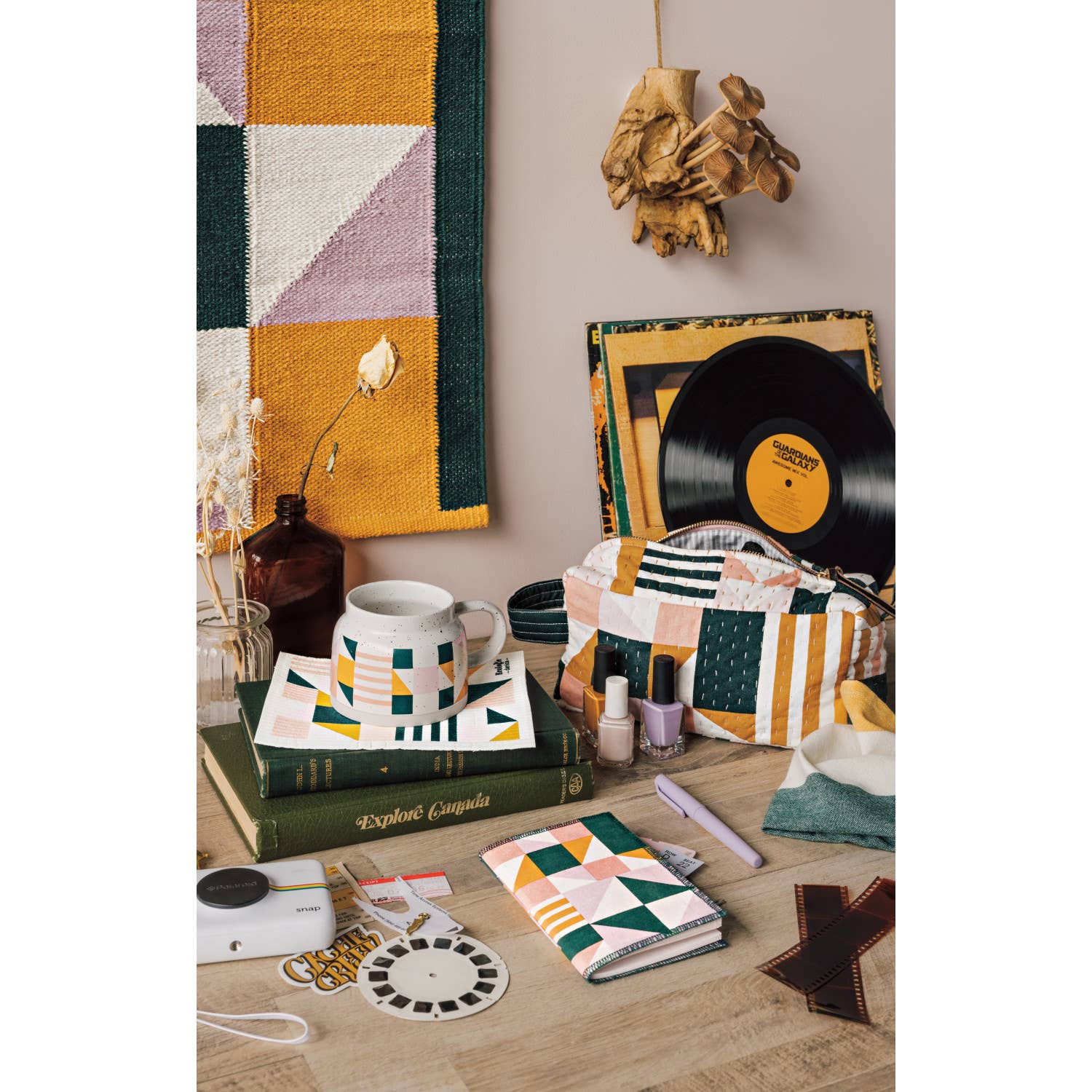 Pocket-sized notebook featuring the Sequence Formation design, contrast stitching, and inspiration from sunsets, sand, and architectural lines. Perfect for on-the-go creativity.