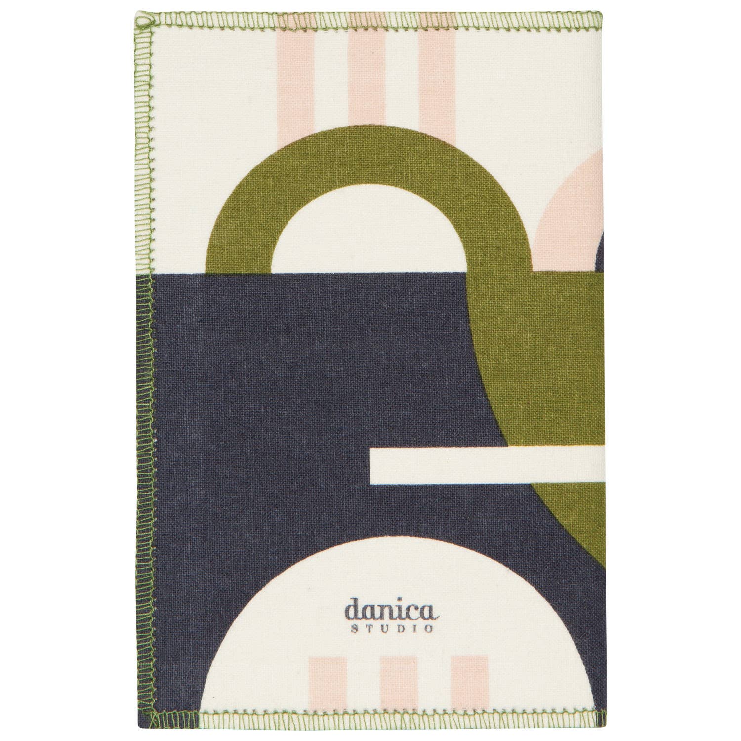 Pocket-sized notebook with Refract design and contrast stitching, inspired by the beauty of sand shaping into stone. Perfect for capturing creativity on the go.