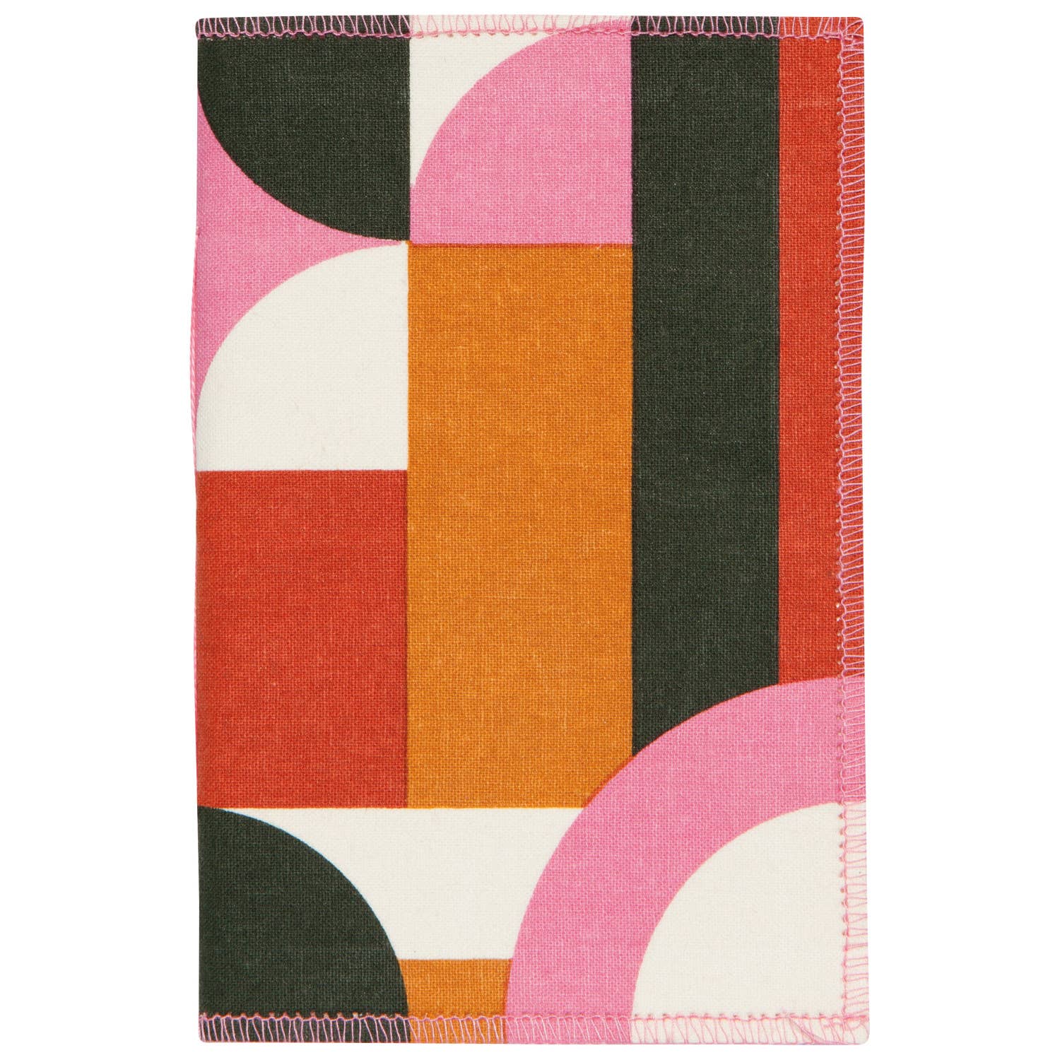 Pocket-sized notebook with Prism design and contrast stitching, inspired by the bands of color in sunsets. Perfect for capturing creativity on the go.