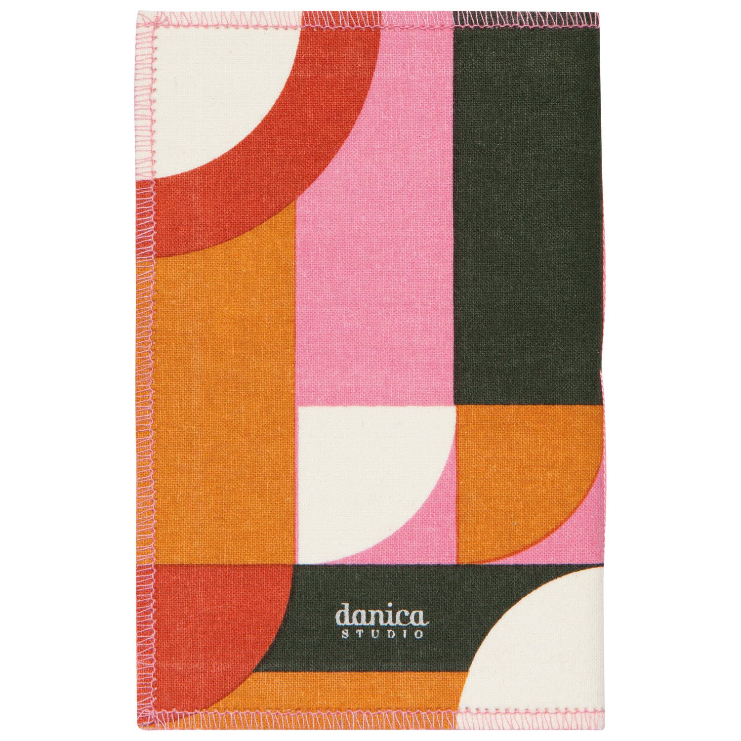 Pocket-sized notebook with Prism design and contrast stitching, inspired by the bands of color in sunsets. Perfect for capturing creativity on the go.