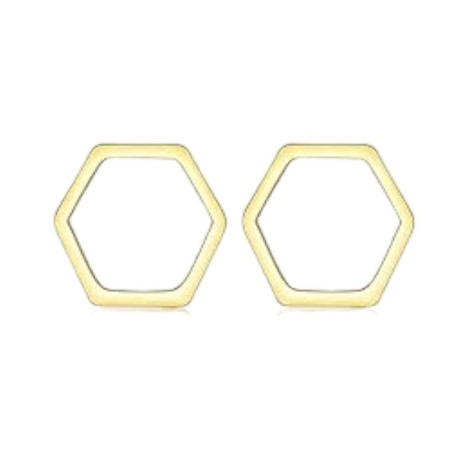 Stud Earrings | Gold Geometric Shapes