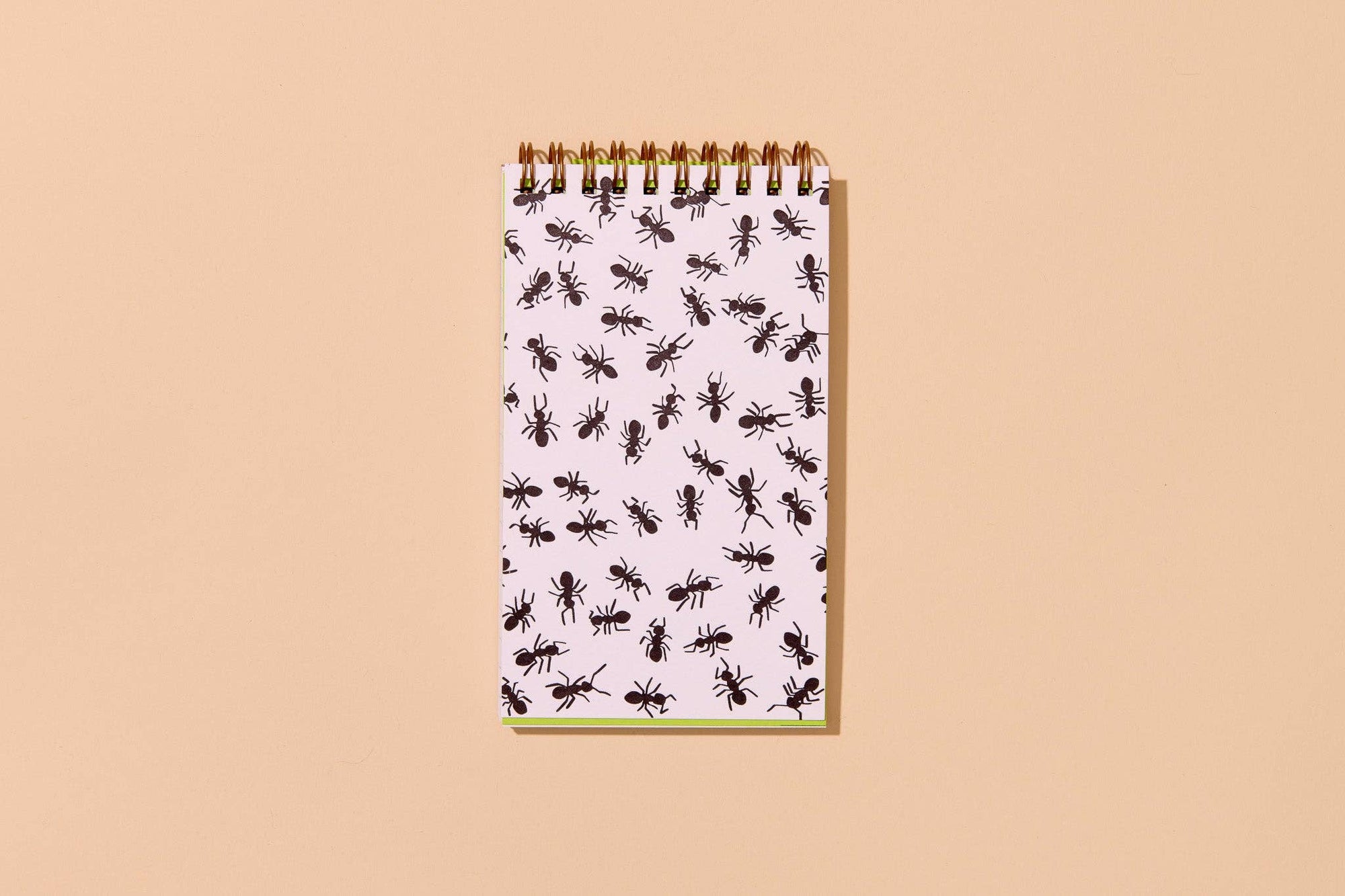 Ant-covered pocket notebook with letterpress cover and 60 lined pages. Great for garden notes or lists on the go. Made in the USA. Fits in your pocket.