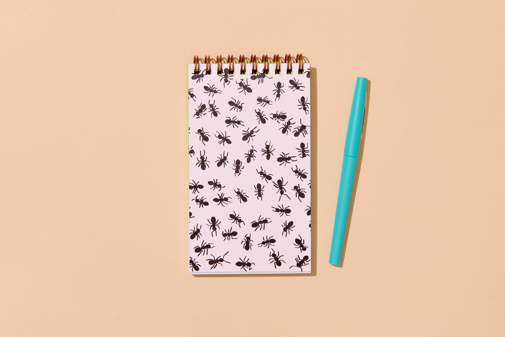 Ant-covered pocket notebook with letterpress cover and 60 lined pages. Great for garden notes or lists on the go. Made in the USA. Fits in your pocket.