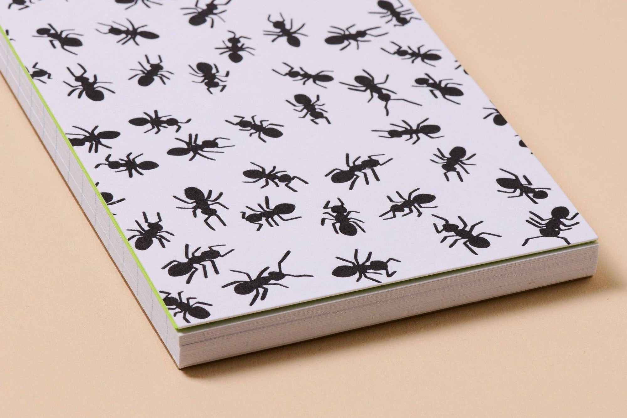Ant-covered pocket notebook with letterpress cover and 60 lined pages. Great for garden notes or lists on the go. Made in the USA. Fits in your pocket.