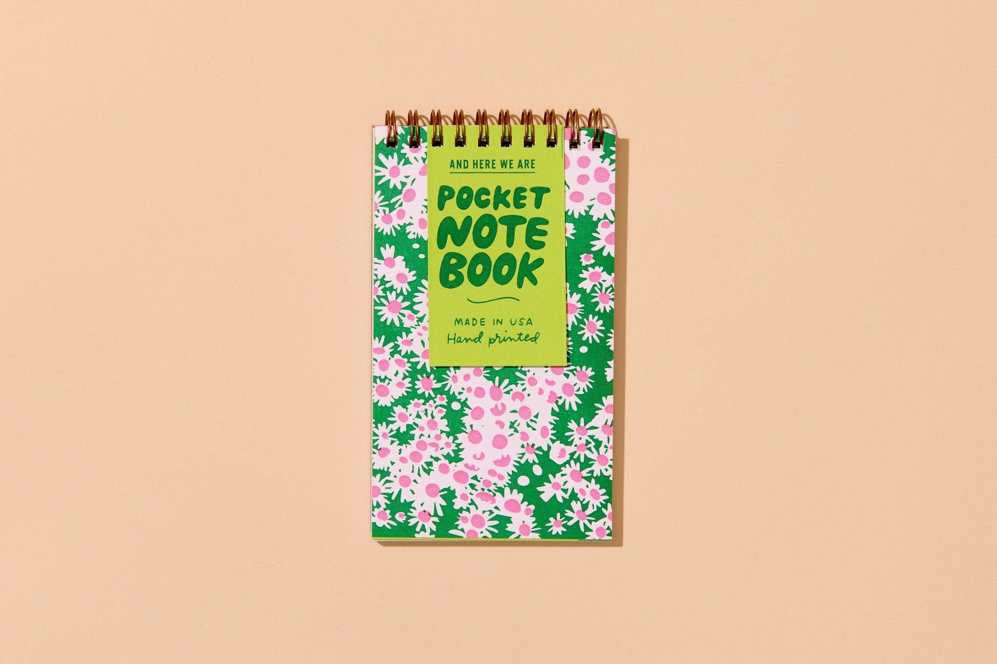 Aster wildflower pocket notebook with 60 lined pages. Great for foraging notes or daily lists. Made in the USA with recycled paper and letterpress cover.