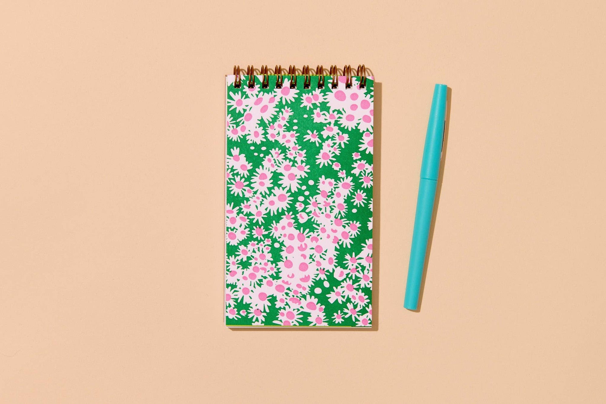Aster wildflower pocket notebook with 60 lined pages. Great for foraging notes or daily lists. Made in the USA with recycled paper and letterpress cover.