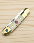 Bone and Mother of Pearl Inlaid Pocket Knife | Steel Blade