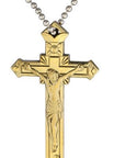 Men's Necklace | Brass Cross Pen Knife
