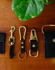 Tango Clip Fob | Natural Leather With Brass