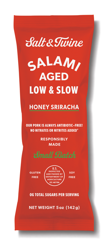 Treat yourself to the bold and flavorful taste of our Honey Sriracha Salami Sausage from Salt & Twine. Small batch charcuterie that some call adult lunchables.
