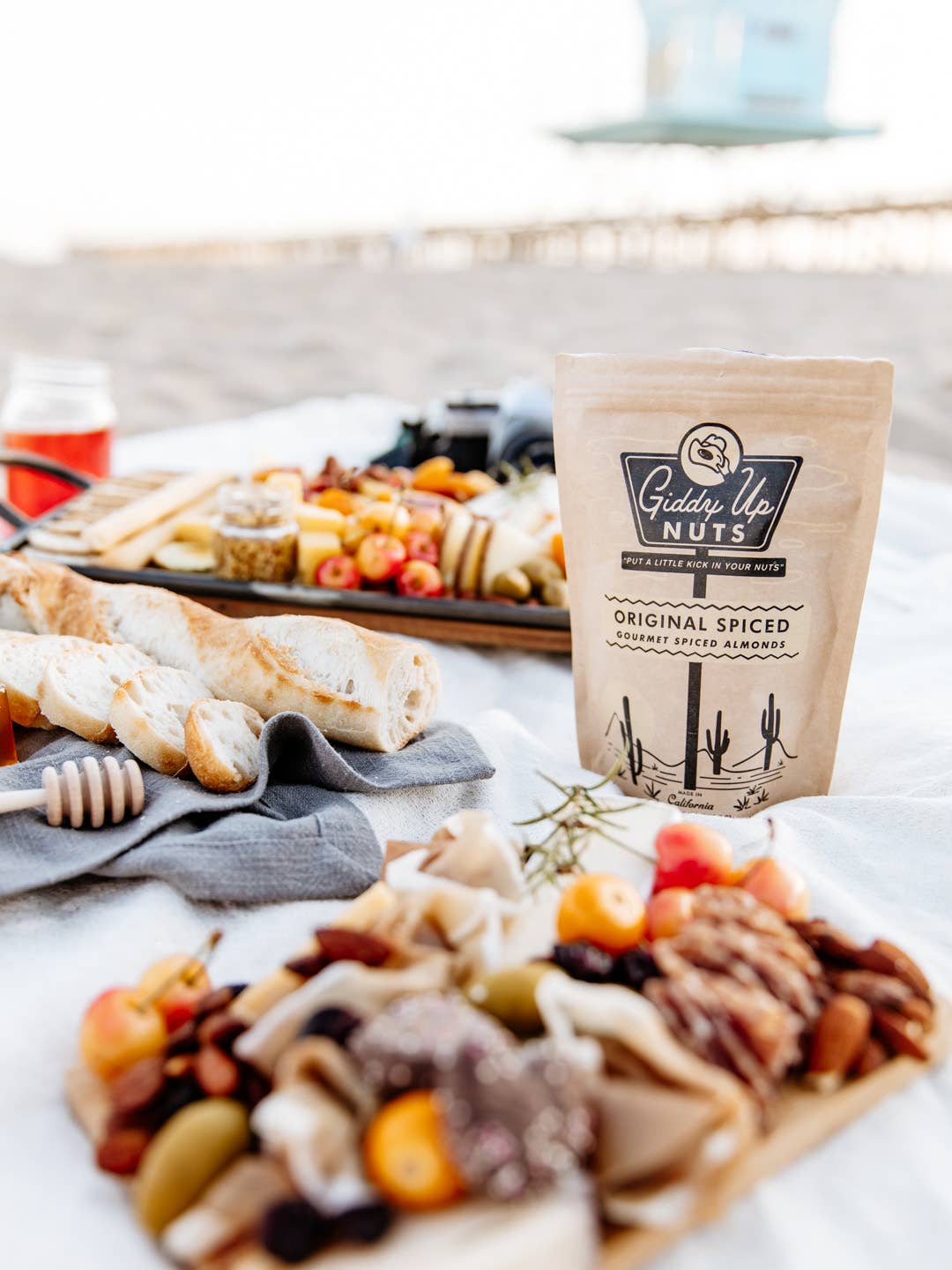 Get hooked on Giddy Up Nuts' Original Spiced almonds—small-batch California almonds packed with bold, all-natural spices for irresistible snacking!