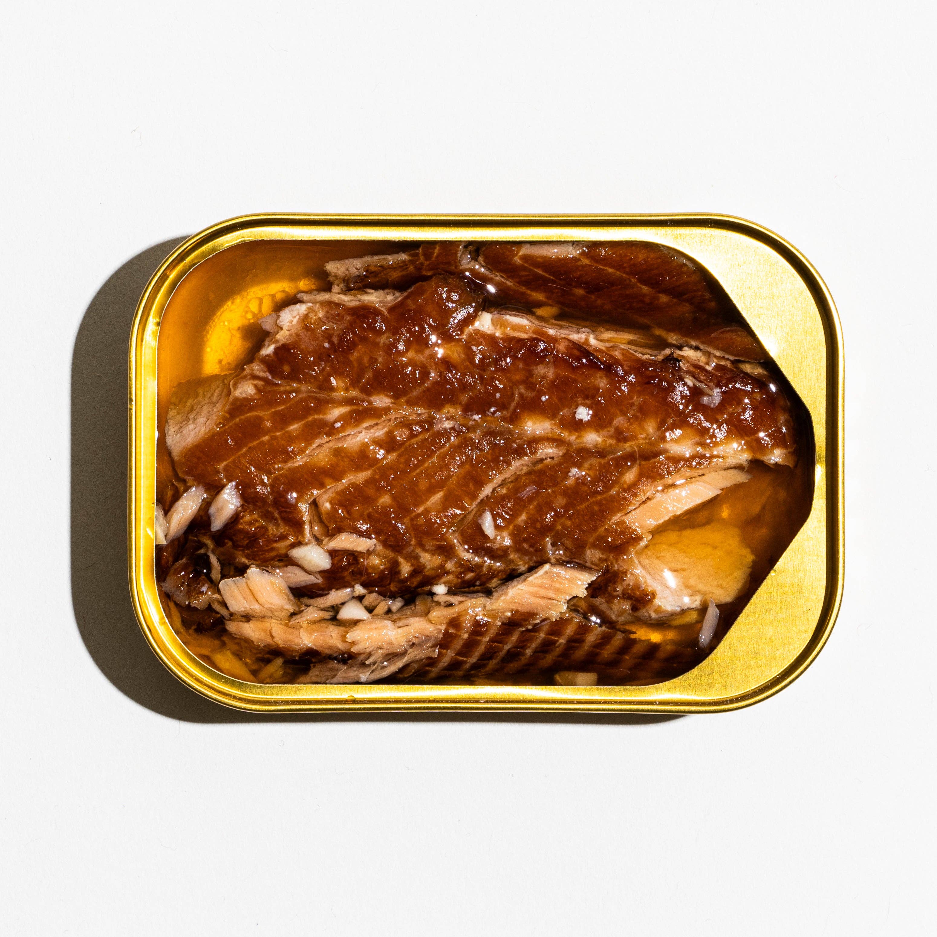 New & Improved Smoked Rainbow Trout is here! Buttery, juicy, & caramelized to perfection—Trout 2.0 is our best yet. Grab a tin today.