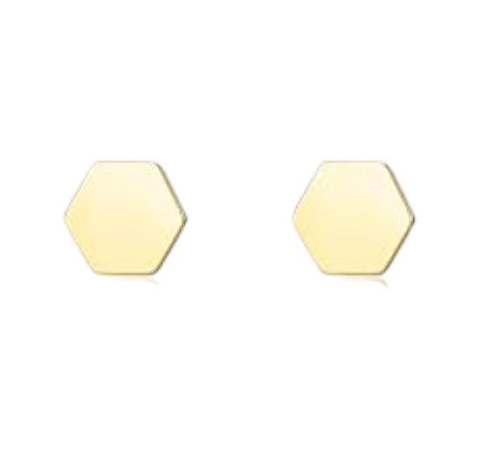 Stud Earrings | Gold Geometric Shapes