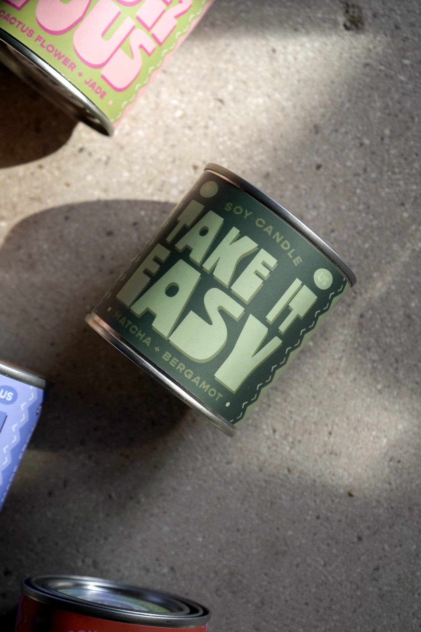 One of our absolute favorite candles for spring and summer, Take It Easy brings a fresh, calming vibe to any space. With bright notes of matcha and bergamot, this scent feels like sunshine through the window on a slow morning.

Scent Profile: Matcha | Bergamot&amp;nbsp;