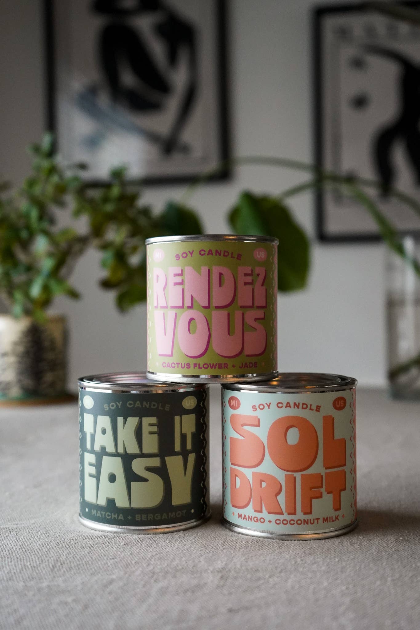 One of our absolute favorite candles for spring and summer, Take It Easy brings a fresh, calming vibe to any space. With bright notes of matcha and bergamot, this scent feels like sunshine through the window on a slow morning.

Scent Profile: Matcha | Bergamot&amp;nbsp;