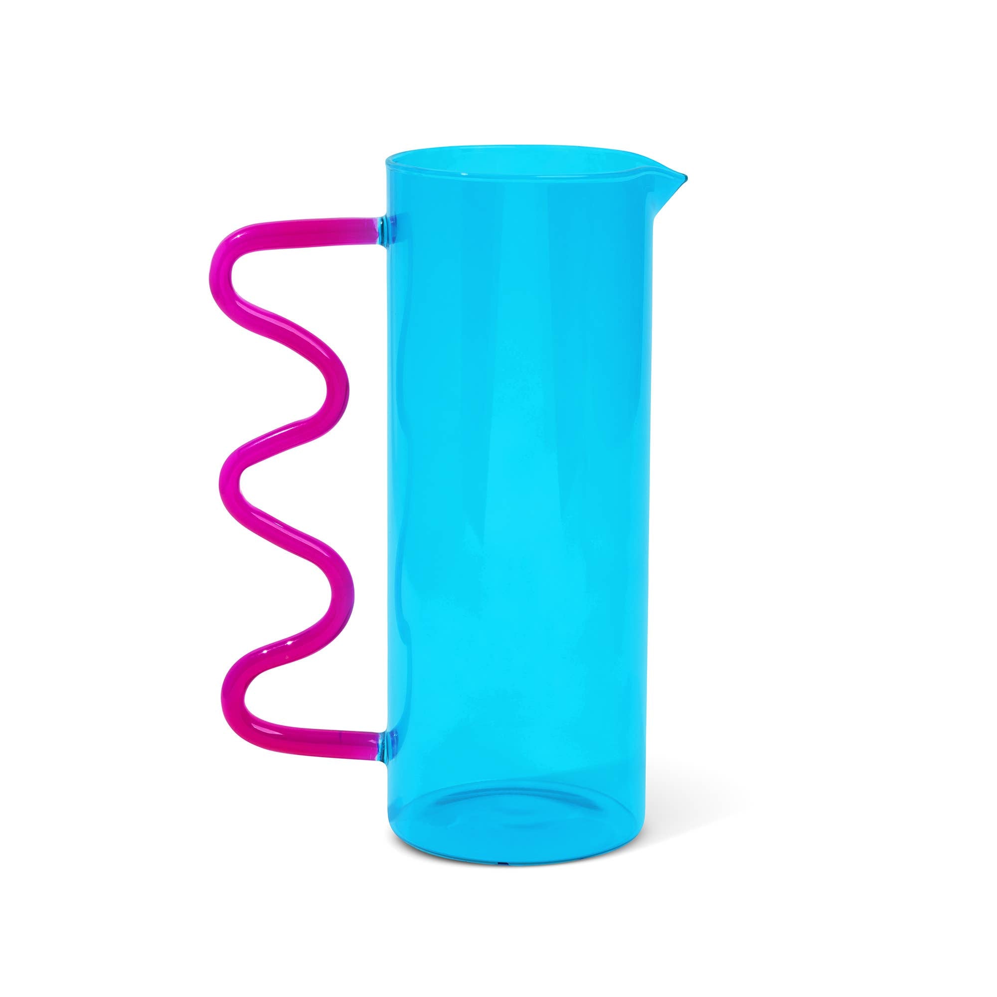Serve in style with the 44oz Squiggle Pitcher! This bold blue glass pitcher features a fun squiggle design—perfect for adding playful charm to any table