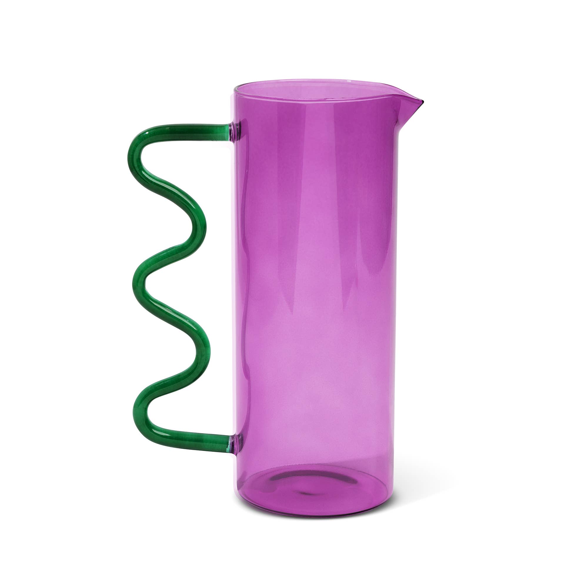 Serve in style with the 44oz Squiggle Pitcher! This bold purple glass pitcher features a fun squiggle design—perfect for adding playful charm to any table.