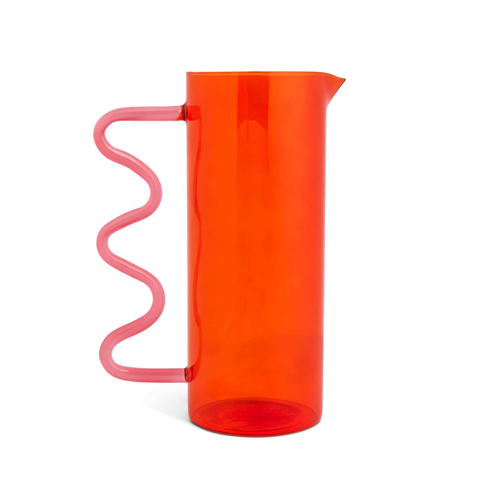 Serve in style with the 44oz Squiggle Pitcher! This bold red glass pitcher features a fun squiggle design—perfect for adding playful charm to any table.