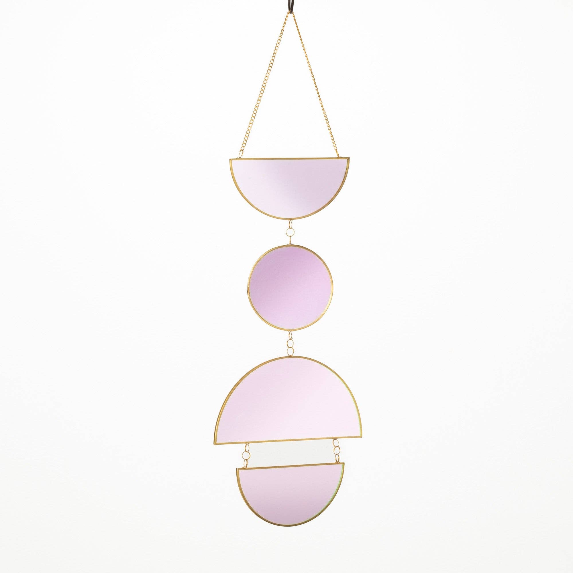 Catch sunlight in a brilliant prismatic display with this rainbow suncatcher—stained glass, gold accents, and vibrant, ever-changing colors.