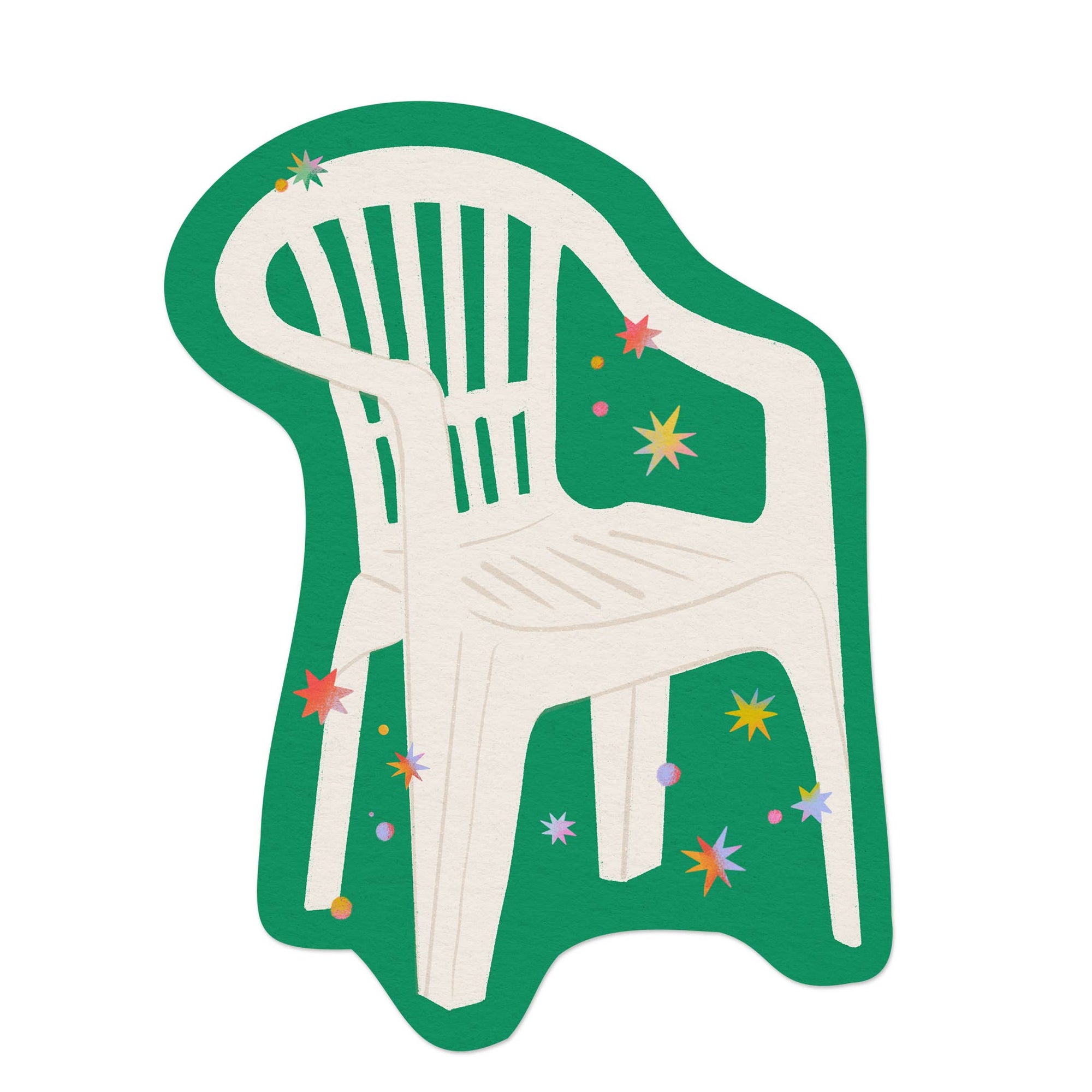 Featuring the iconic chair from Bad Bunny’s album Debí Tirar Más Fotos, this sticker evokes nostalgia, reflection, and shared moments—the perfect nod to the artist’s celebration of memory, identity, and cultural roots.