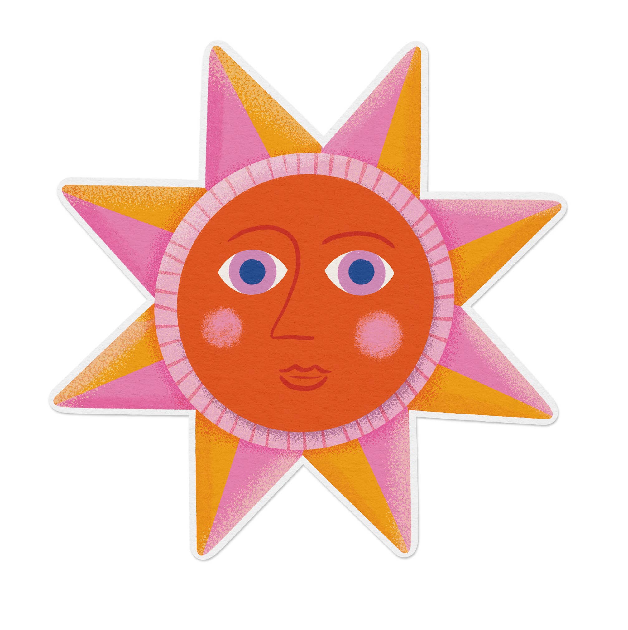 Here's another sticker to add to your sticker collection! The El Sol sticker features a colorful sun looking right back at you. This sticker is made of high quality, waterproof all weather vinyl.