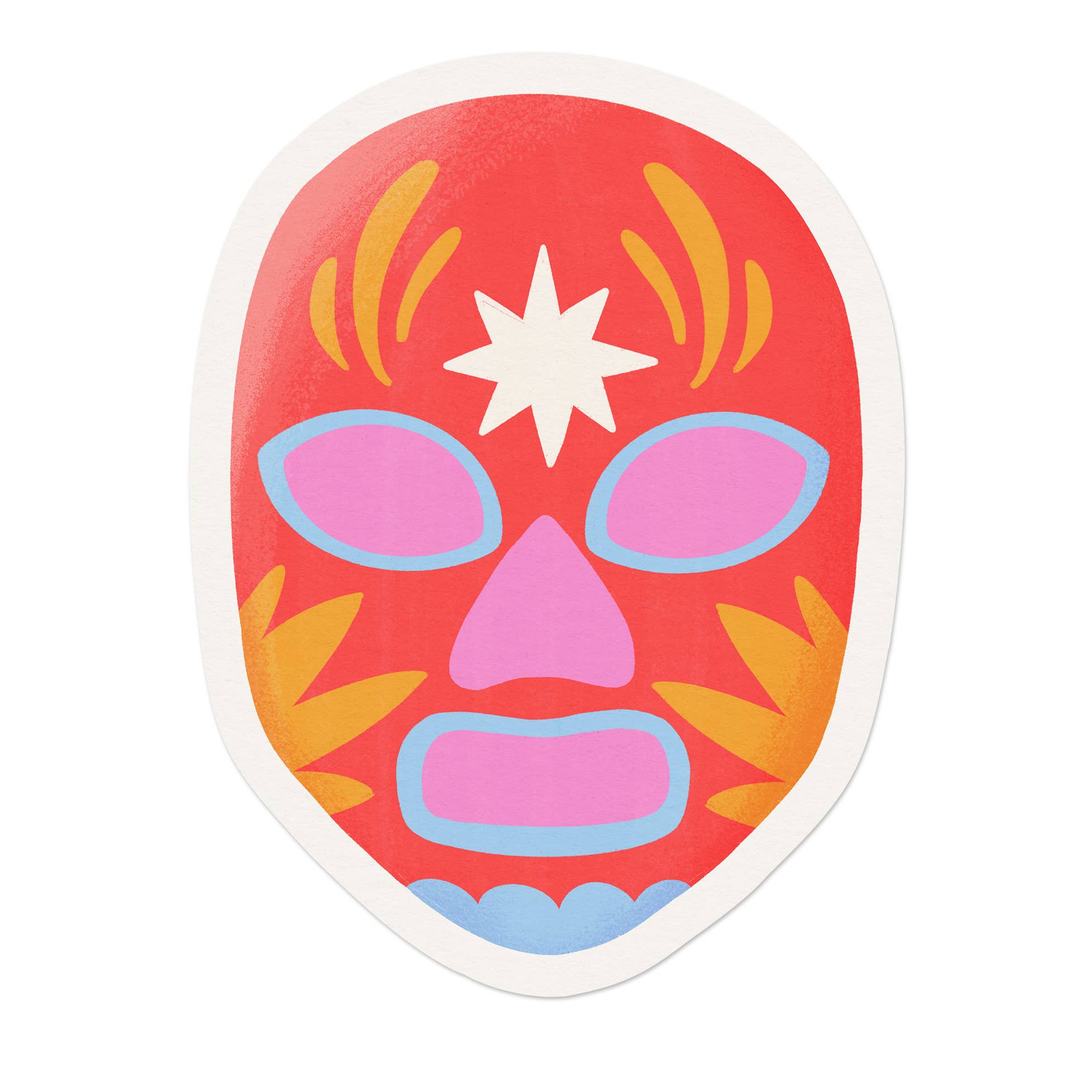 Here's another sticker to add to your sticker collection! The Luche Libre sticker features a colorful mask, ready to take you on! This sticker is made of high quality, waterproof all weather vinyl.&nbsp;