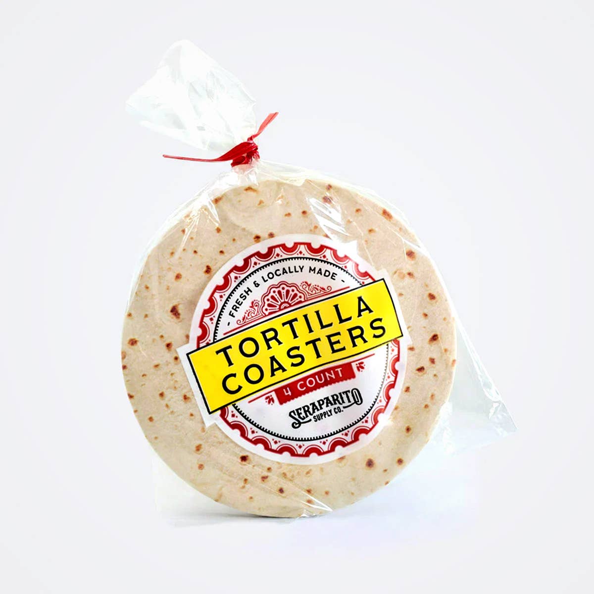 Honor your love for fresh tortillas with these durable, absorbent coasters. Reusable and fun, they’re a perfect gift for any food lover or party host.